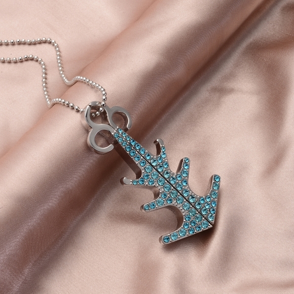 Blue Anchored Charm and Necklace - Picture 5 of 5